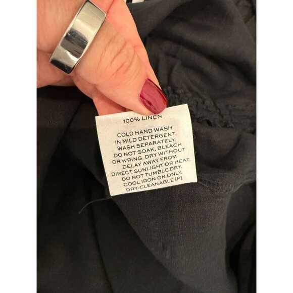 Rumer LouLou Black Strappy Back Ruched Maxi Dress w/ Side Slit NWT - M - Picture 15 of 15